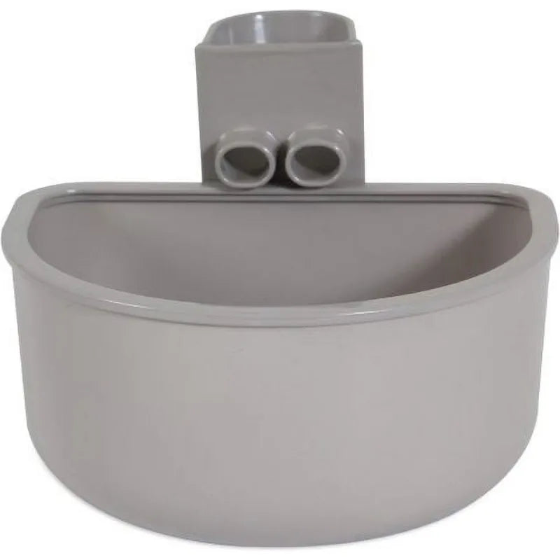 No Spill Rim Kennel Cup Pet Bowl Single For Dogs Cats Fits most Wire Doors or Crates, 21 fl oz (0.62 L)