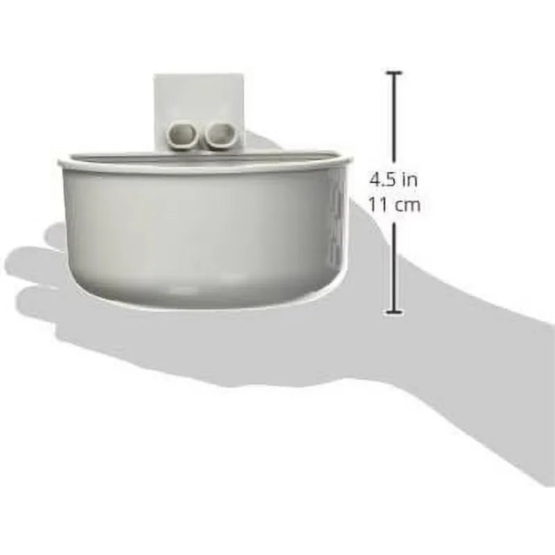No Spill Rim Kennel Cup Pet Bowl Single For Dogs Cats Fits most Wire Doors or Crates, 21 fl oz (0.62 L)
